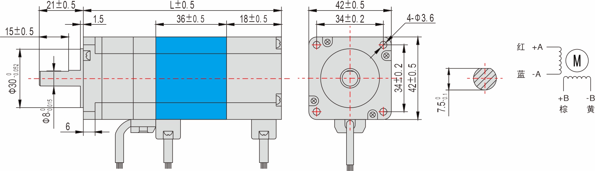 42mm 系列 帶剎車閉環(huán)步進電機