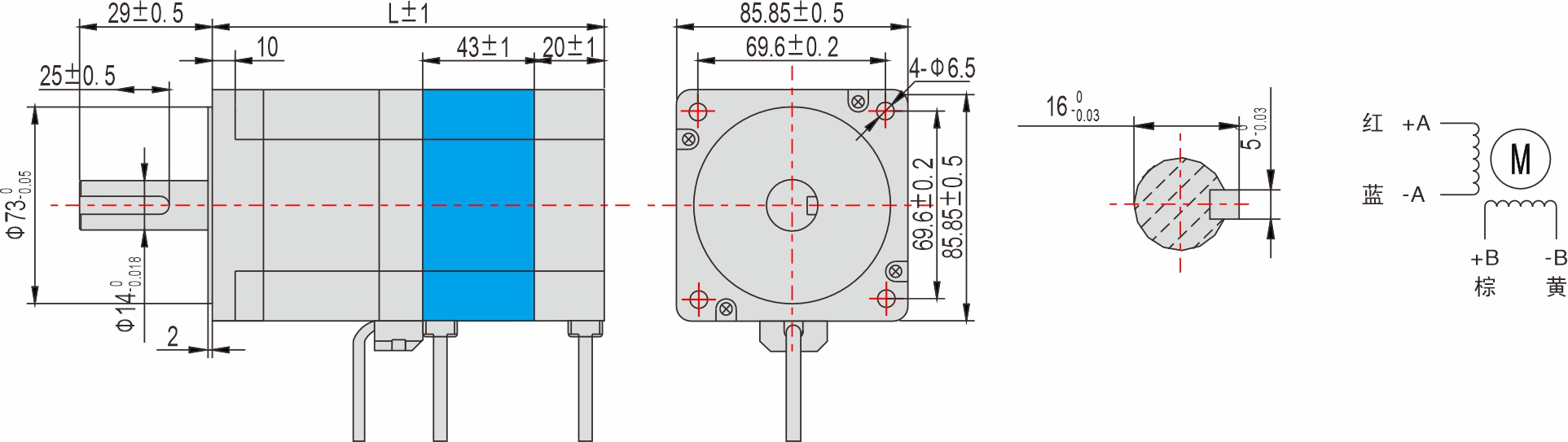 85mm 系列 帶剎車(chē)閉環(huán)步進(jìn)電機(jī)