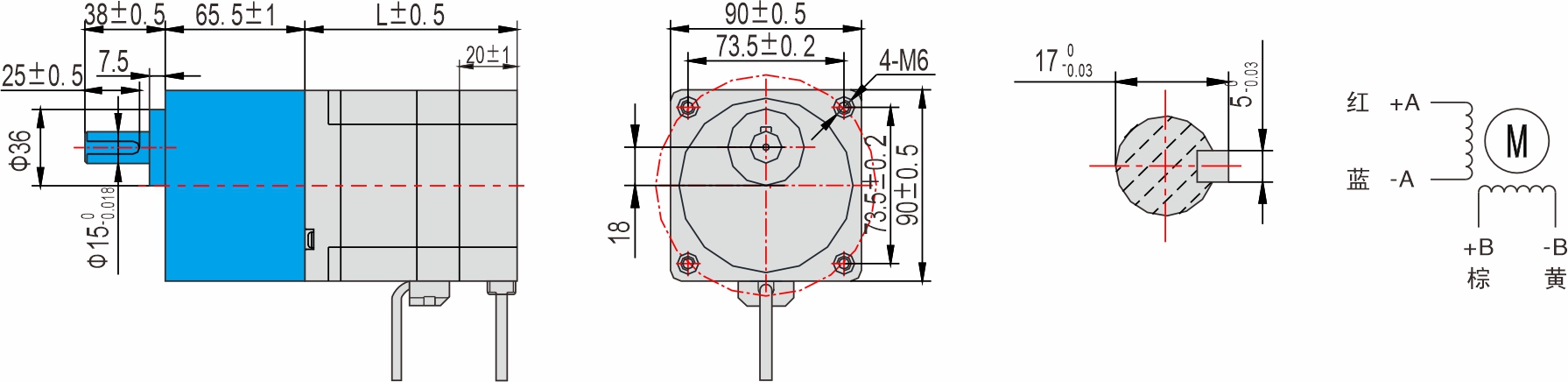 英士達機電 85mm 系列 偏心齒輪箱閉環(huán)步進電機