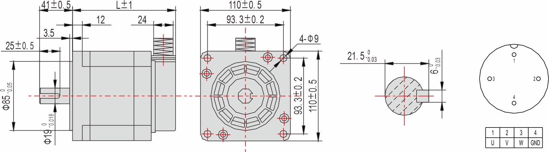 英士達(dá)機電 110mm步進(jìn)電機